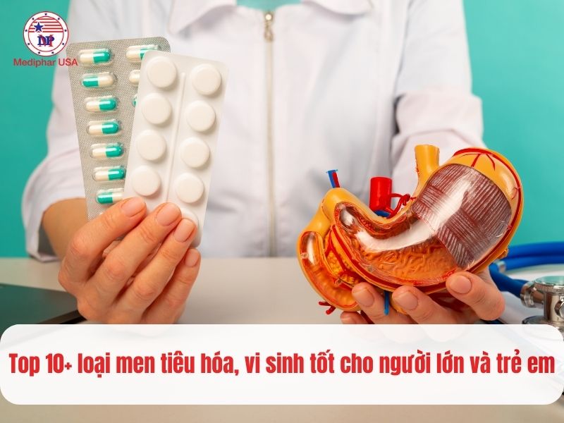 Top 10+ loại men tiêu hóa, vi sinh tốt cho người lớn và trẻ em