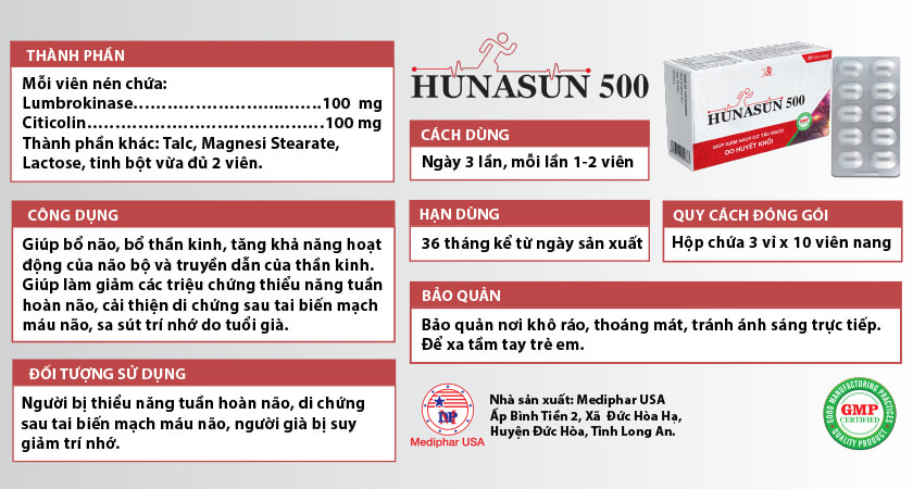 Viên uống Hunasun 500 của Mediphar USA