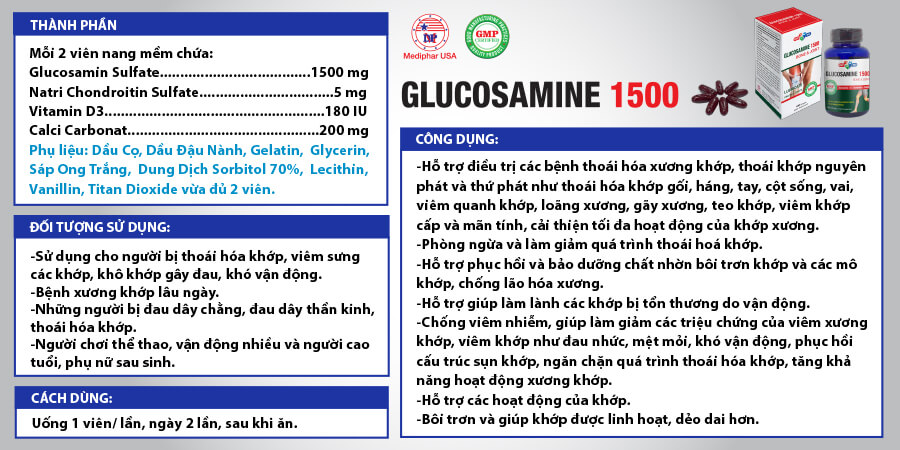 Glucosamine 1500 của MDP