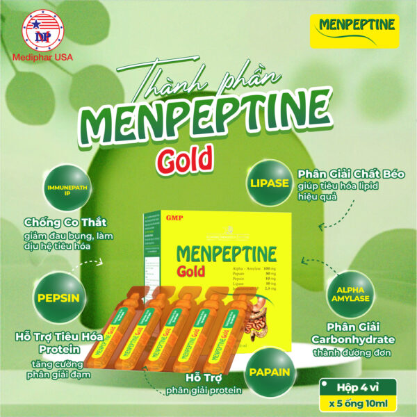 Thành phần có trong Menpeptine Gold dạng ống