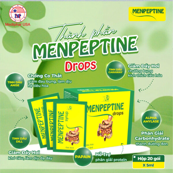 Thành phần có trong Menpeptine Drops dạng gói