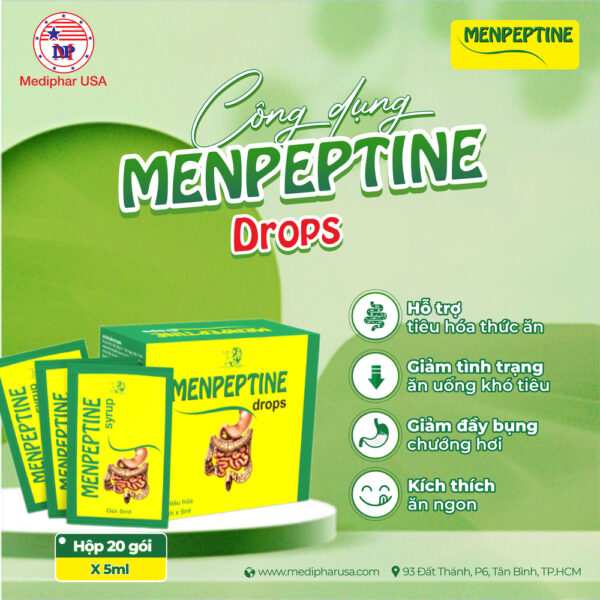 Thành phần có trong Menpeptine Drops dạng gói