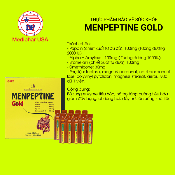 tác dụng của men tiêu hóa menpeptine enzyme