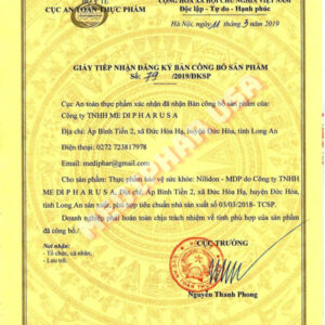 Giấy phép công bố sản phẩm Nilidon-MDP