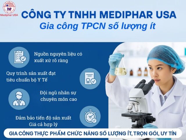 Mediphar USA có gia công thực phẩm chức năng số lượng ít