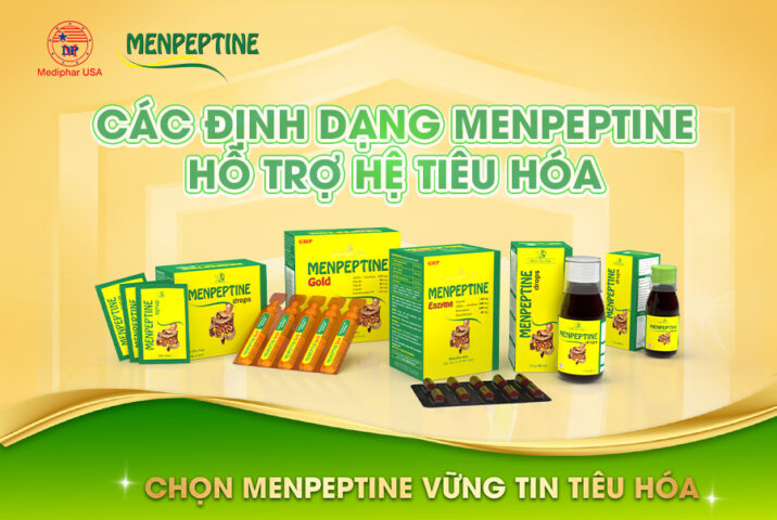 Men tiêu hóa Menpeptine là một trong số các sản phẩm được người tiêu dùng bình chọn trong suốt nhiều năm qua