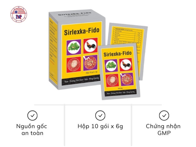 SIRLEXKA - FIDO giảm nguy cơ hình thành sỏi tiết niệu, sỏi mật