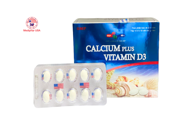 Sản phẩm Calcium plus Vitamin D3 được đọc là can-xi-um pờ-lớt vi-ta-min đê-ba