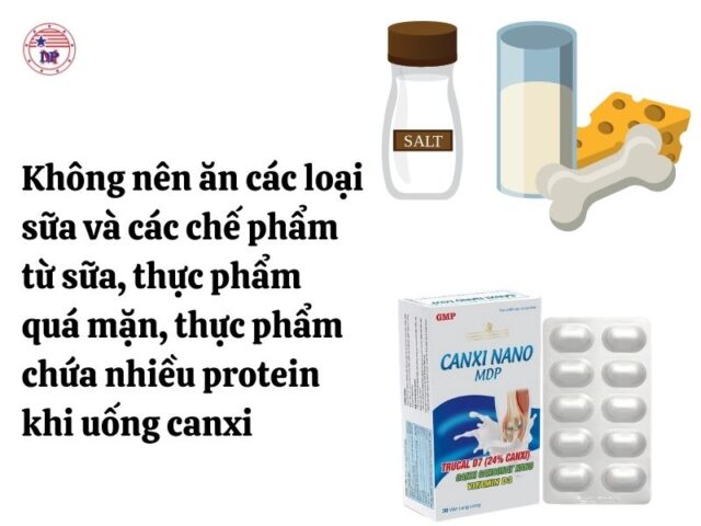 Thực phẩm không nên ăn chung khi uống canxi