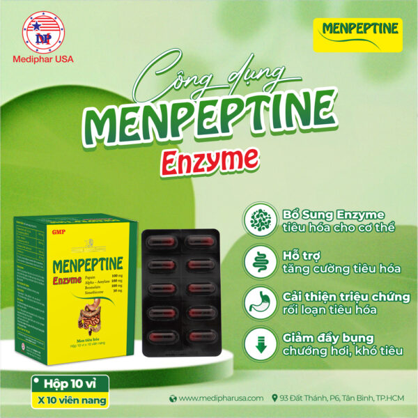 Thành phần của Menpeptine Enzyme