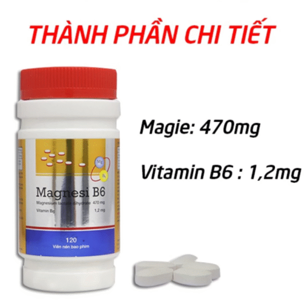 Viên uống Magie B6 - Hỗ trợ làm giảm chuột rút, đau cơ bắp, lo âu, mệt mỏi