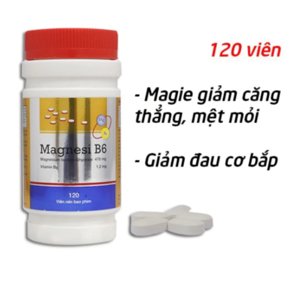 Viên uống Magie B6 - Hỗ trợ làm giảm chuột rút, đau cơ bắp, lo âu, mệt mỏi