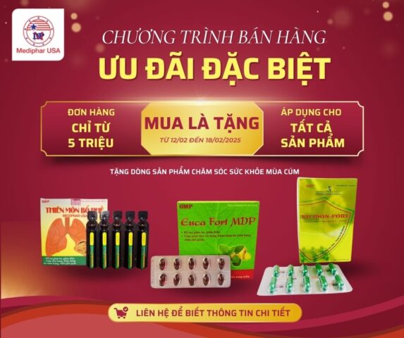 CHƯƠNG TRÌNH BÁN HÀNG ƯU ĐÃI ĐẶC BIỆT TỪ MEDIPHAR USA