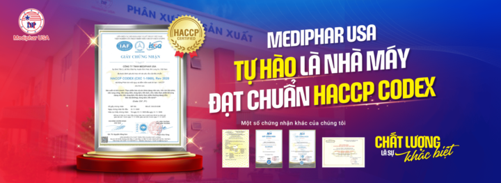 Mediphar USA vinh dự nhận chứng nhận HACCP – cam kết chất lượng và an toàn
