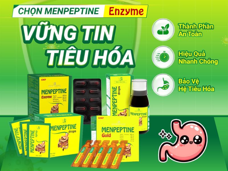 Men tiêu hóa cho người lớn loại nào tốt? Cách chọn sản phẩm phù hợp Men tiêu hóa Menpeptine tốt cho người lớn