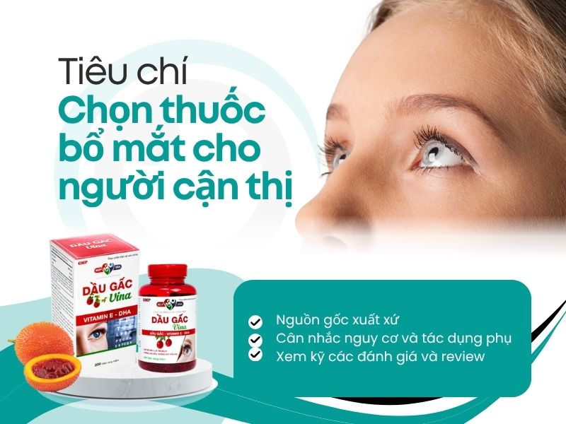 Tiêu chí chọn thuốc bổ mắt tốt cho người cận thị
