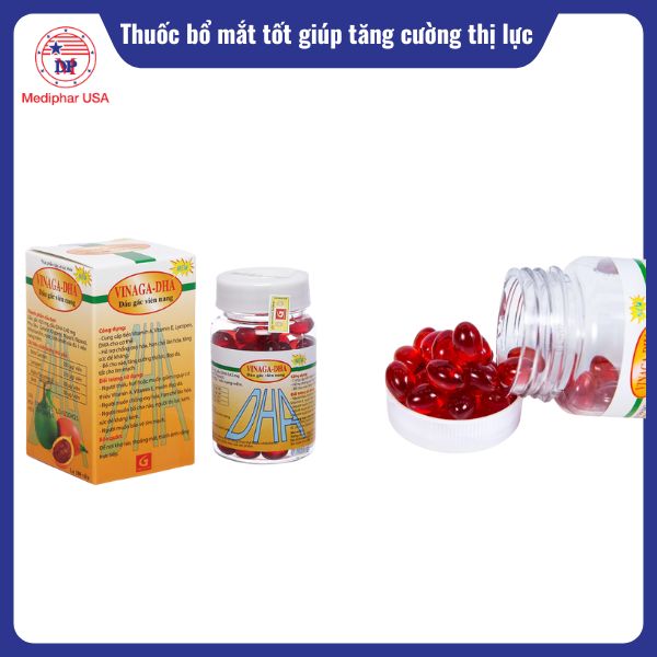 Viên uống bổ mắt Dầu gấc Vinaga 100 viên