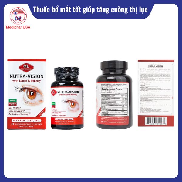 Thuốc bổ mắt Nutra Vision Olympian Labs của Mỹ