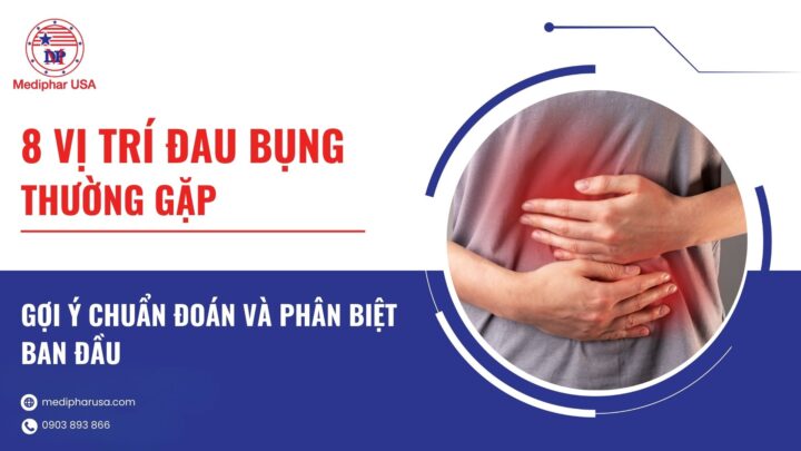 vị trí đau bụng