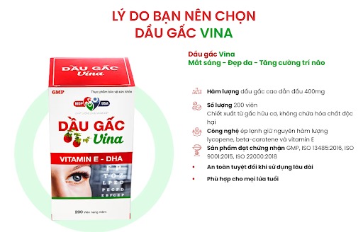 Viên uống dầu gấc bổ mắt Vina