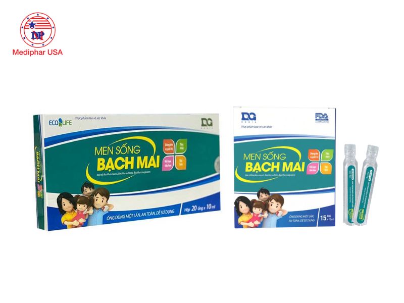 8 loại men tiêu hóa, men vi sinh dạng ống nước tốt hiện nay Men sống Bạch Mai