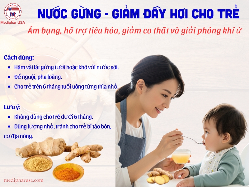 10+ Mẹo dân gian chữa đầy hơi cho trẻ sơ sinh hiệu quả tại nhà Dùng nước gừng trị đầy hơi cho trẻ sơ sinh
