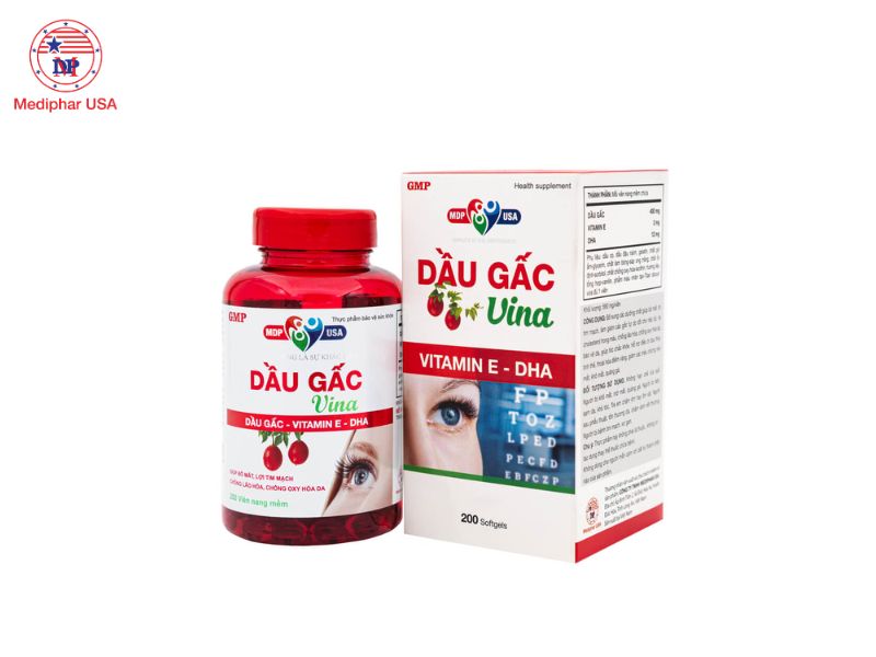 Vitamin nào tốt cho mắt? Top 5 loại vitamin bổ cho mắt Viên dầu gấc Vina bổ sung dưỡng chất cho mắt