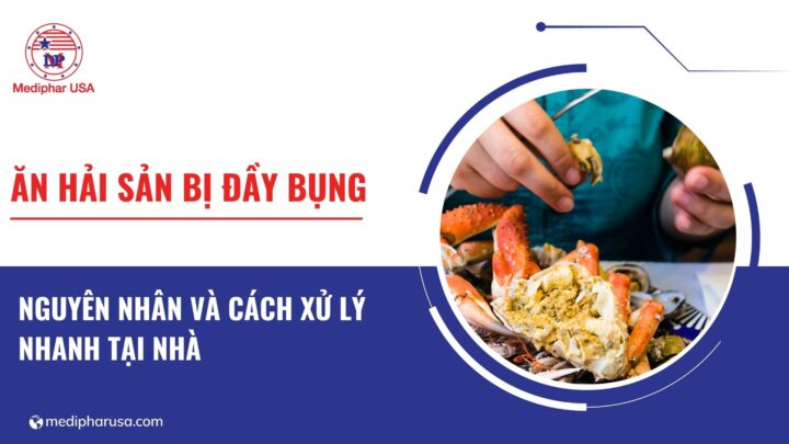 ăn hải sản bị đầy bụng