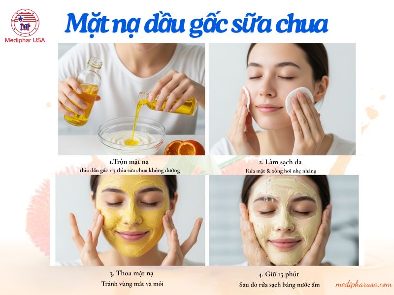 Cách làm mặt nạ dầu gấc: Hướng dẫn từ A đến Z cho làn da sáng mịn Dầu gấc và sữa chua không đường giúp dưỡng ẩm hiệu quả