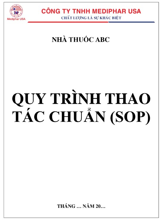 Mẫu SOP nhà thuốc