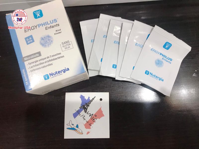 Review 7 men tiêu hóa của Pháp được tin dùng hiện nay Ergyphilus Enfants chứa 4 chủng lợi khuẩn