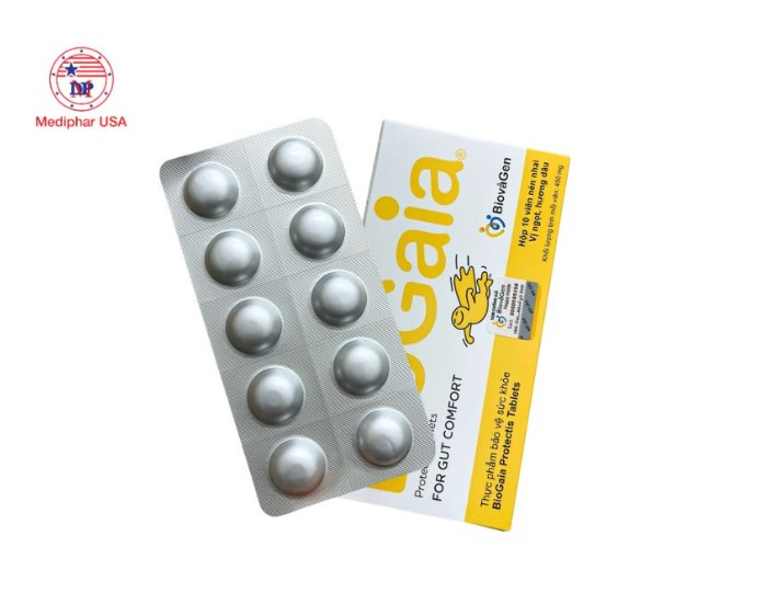 10 men tiêu hóa dạng viên tốt được tin dùng hiện nay BioGaia Protectis Tablets