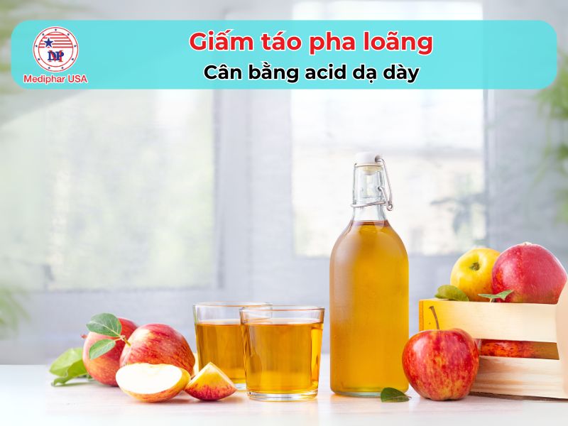 Uống nước gì để tiêu hóa nhanh? 11 loại đồ uống hỗ trợ hệ tiêu hóa hoạt động khỏe mạnh Giấm táo chứa acid acetic và các enzyme tự nhiên giúp cân bằng độ pH trong dạ dày
