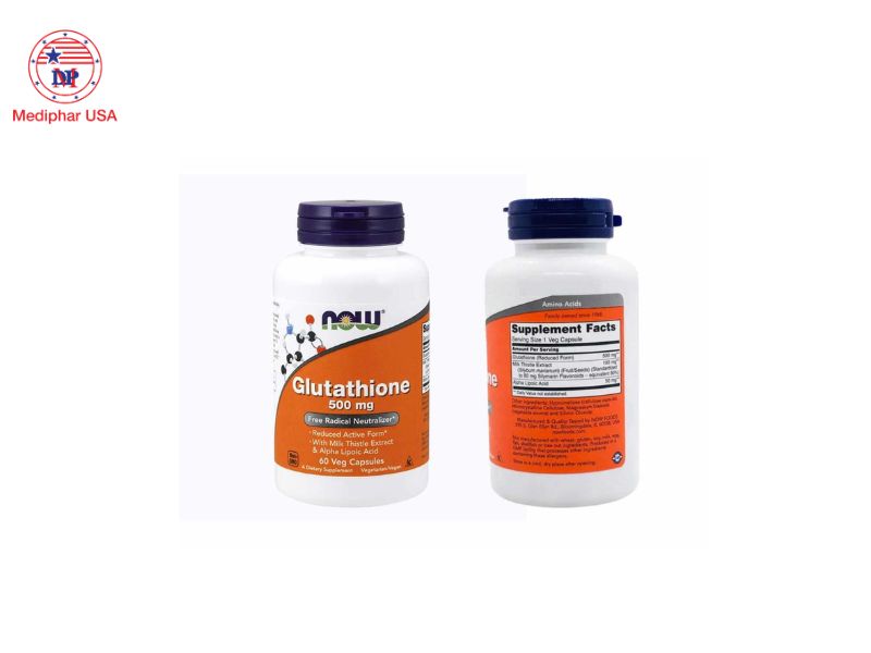 20+ viên uống trắng da hiệu quả hiện nay Glutathione Now 500mg