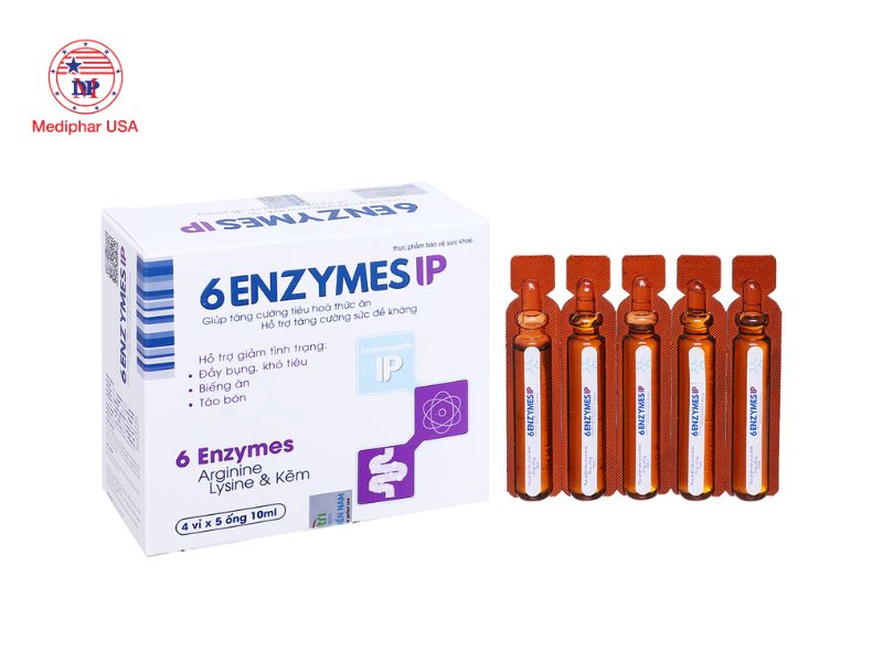 6 Enzymes IP có tốt không? Công dụng, cách dùng và lưu ý khi sử dụng Dung dịch uống hỗ trợ tiêu hóa cho bé 6 Enzymes IP