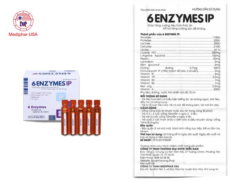 6 Enzymes IP có tốt không? Công dụng, cách dùng và lưu ý khi sử dụng Hướng dẫn sử dụng của sản phẩm