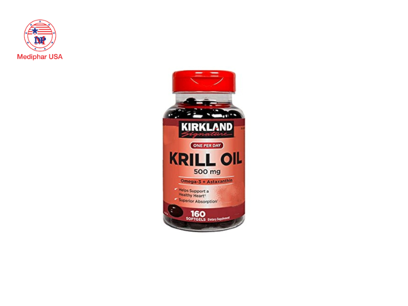 Omega-3 Krill có tác dụng gì? 5 cách chọn sản phẩm chất lượng Kirkland Signature Krill Oil dạng viên mềm dễ sử dụng thích hợp cho người trung niên, cao tuổi