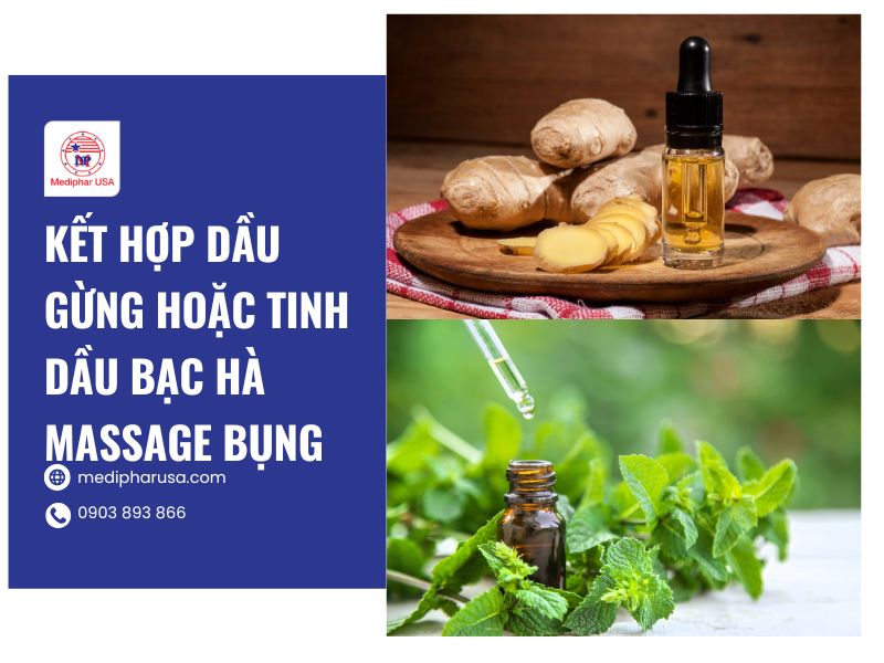 Sử dụng dầu massage hoặc tinh dầu có thể tăng cường hiệu quả của việc xoa bụng