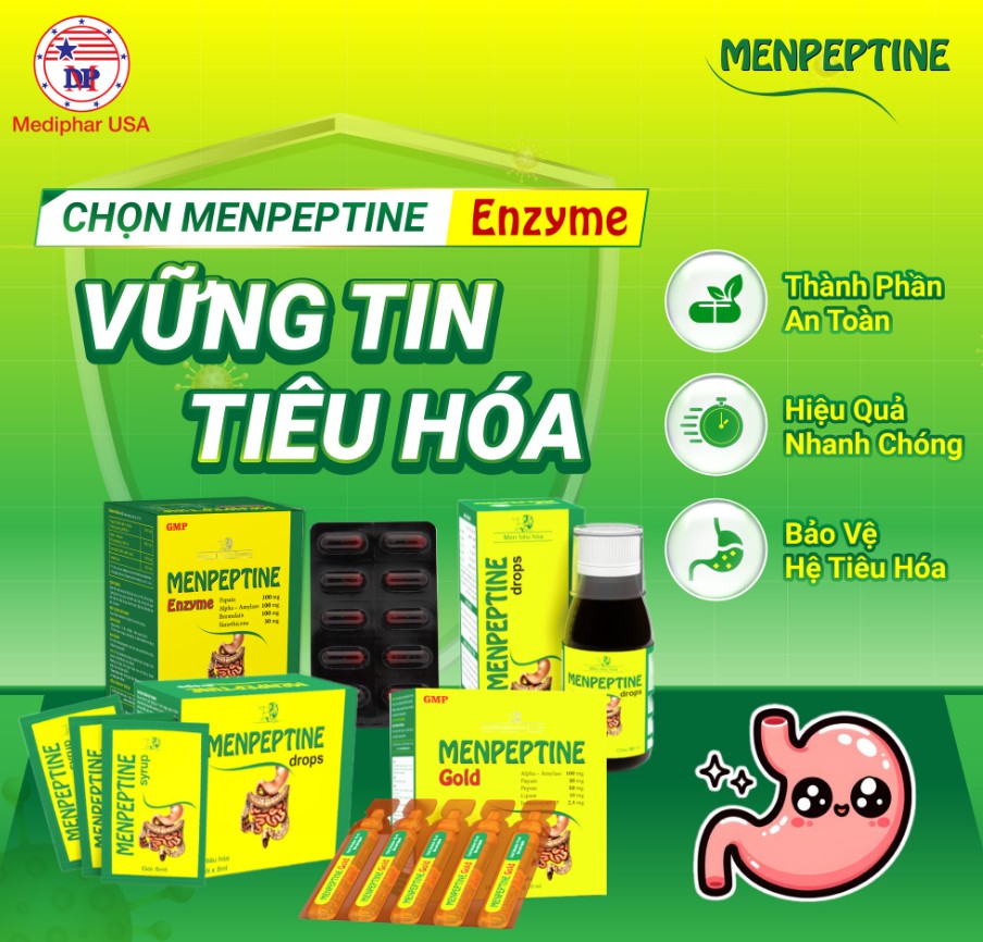 Hướng dẫn cách chọn men tiêu hóa enzyme đảm bảo chất lượng Men tiêu hóa enzyme menpeptine