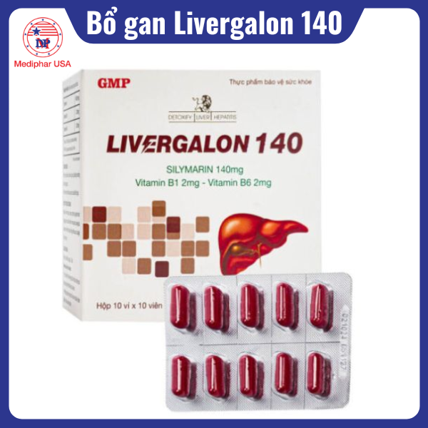 10 loại thuốc bổ gan tốt giúp giải độc và bảo vệ gan Bổ gan Livergalon 140