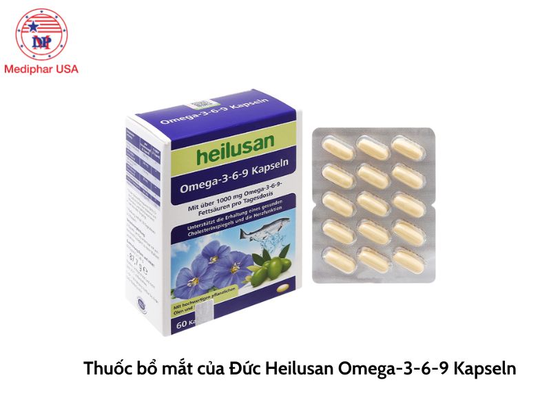 10 thuốc bổ mắt của Đức được tin dùng hiện nay Thuốc bổ mắt của Đức Heilusan Omega-3-6-9 Kapseln