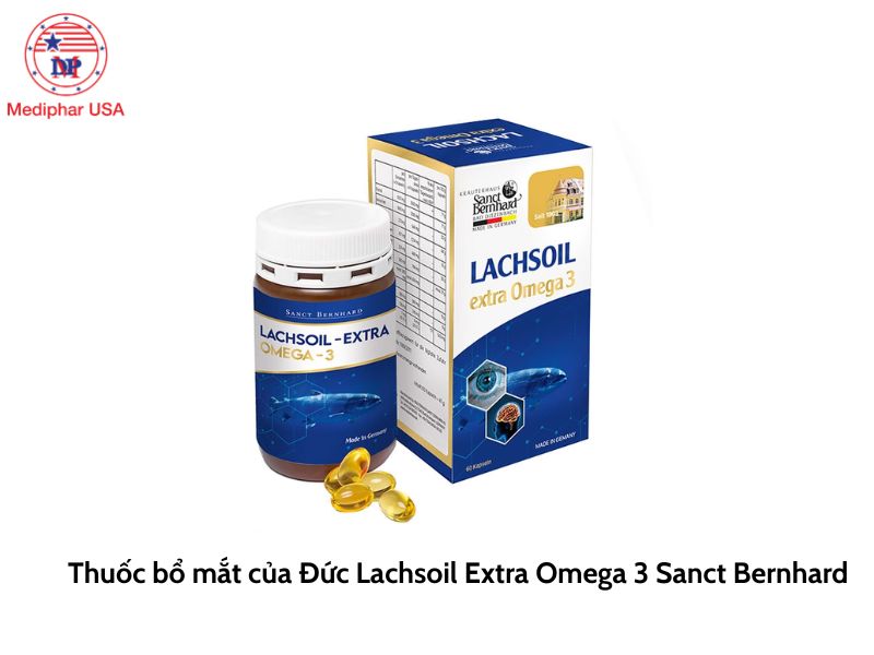 10 thuốc bổ mắt của Đức được tin dùng hiện nay Lachsoil Extra Omega 3 Sanct Bernhard của Đức bổ mắt