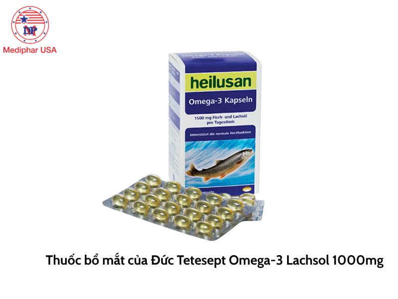 10 thuốc bổ mắt của Đức được tin dùng hiện nay Viên uống bổ mắt của Đức EDEKA Omega-3 Kapseln