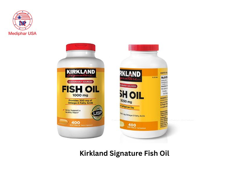 Top 12 thuốc bổ mắt của Mỹ được tin dùng hiện nay Viên uống dầu cá Kirkland Signature Fish Oil