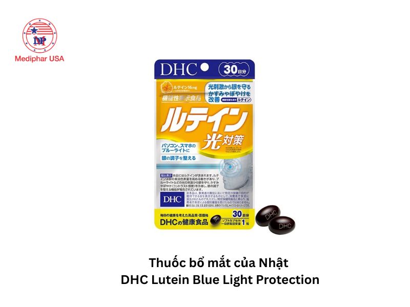 12+ thuốc bổ mắt của Nhật được tin dùng hiện nay Viên uống bổ mắt DHC Lutein Blue Light Protection