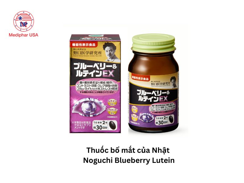 12+ thuốc bổ mắt của Nhật được tin dùng hiện nay Viên uống bổ mắt Noguchi Blueberry Lutein