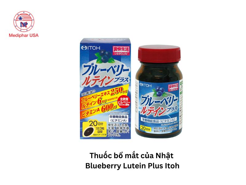 12+ thuốc bổ mắt của Nhật được tin dùng hiện nay Viên uống bổ mắt Blueberry Lutein Plus Itoh