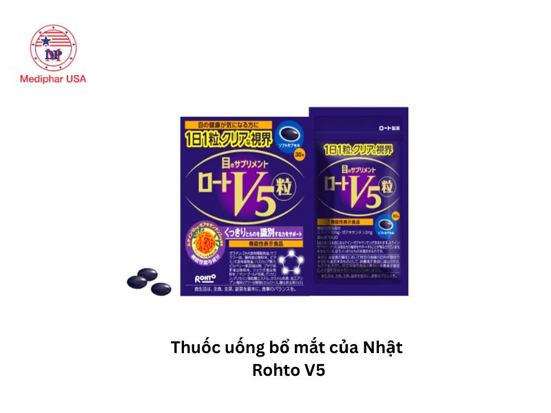 12+ thuốc bổ mắt của Nhật được tin dùng hiện nay Thuốc uống bổ mắt của Nhật Rohto V5