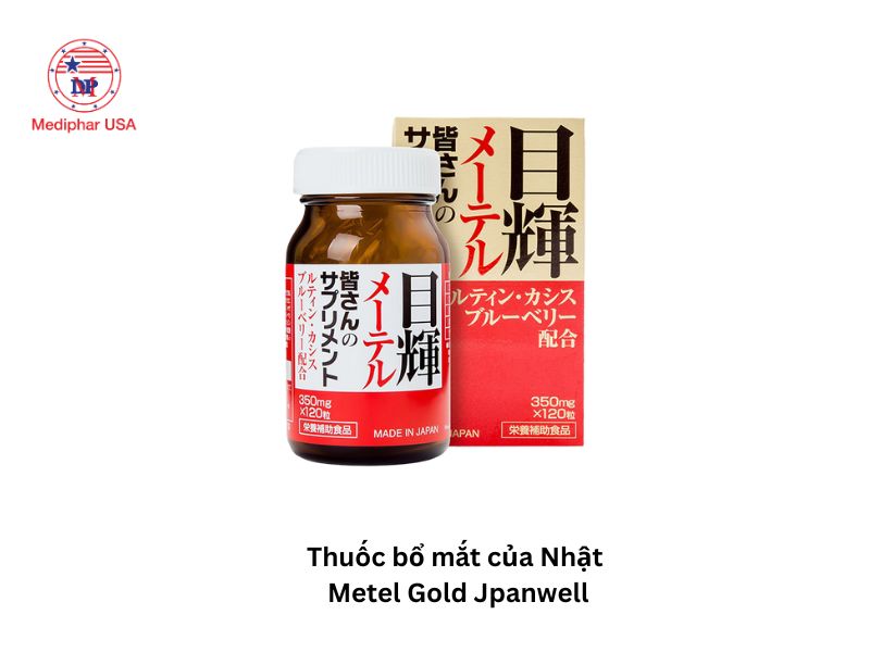 12+ thuốc bổ mắt của Nhật được tin dùng hiện nay Thuốc bổ mắt của Nhật Metel Gold Jpanwell