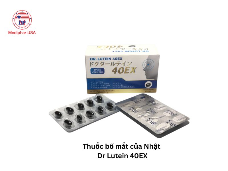 12+ thuốc bổ mắt của Nhật được tin dùng hiện nay Viên uống Dr Lutein 40EX bổ mắt, sáng mắt